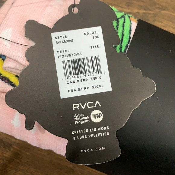 NWT RVCA LP X KLW Towel - Picture 4 of 7